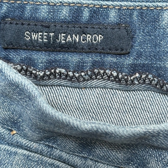 Lucky Brand Sweet Jean Crop Selvedge Seam Size 8/29 Decorative Rear Pockets - Picture 5 of 13